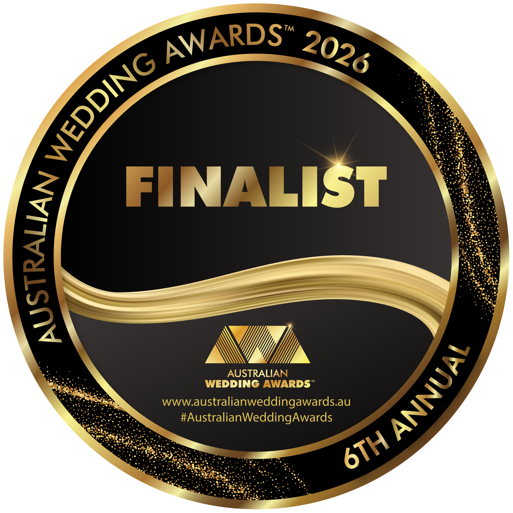 Australian Wedding Awards 2026 finalist badge — 6th annual — awarded to Alterations by Jacqui
